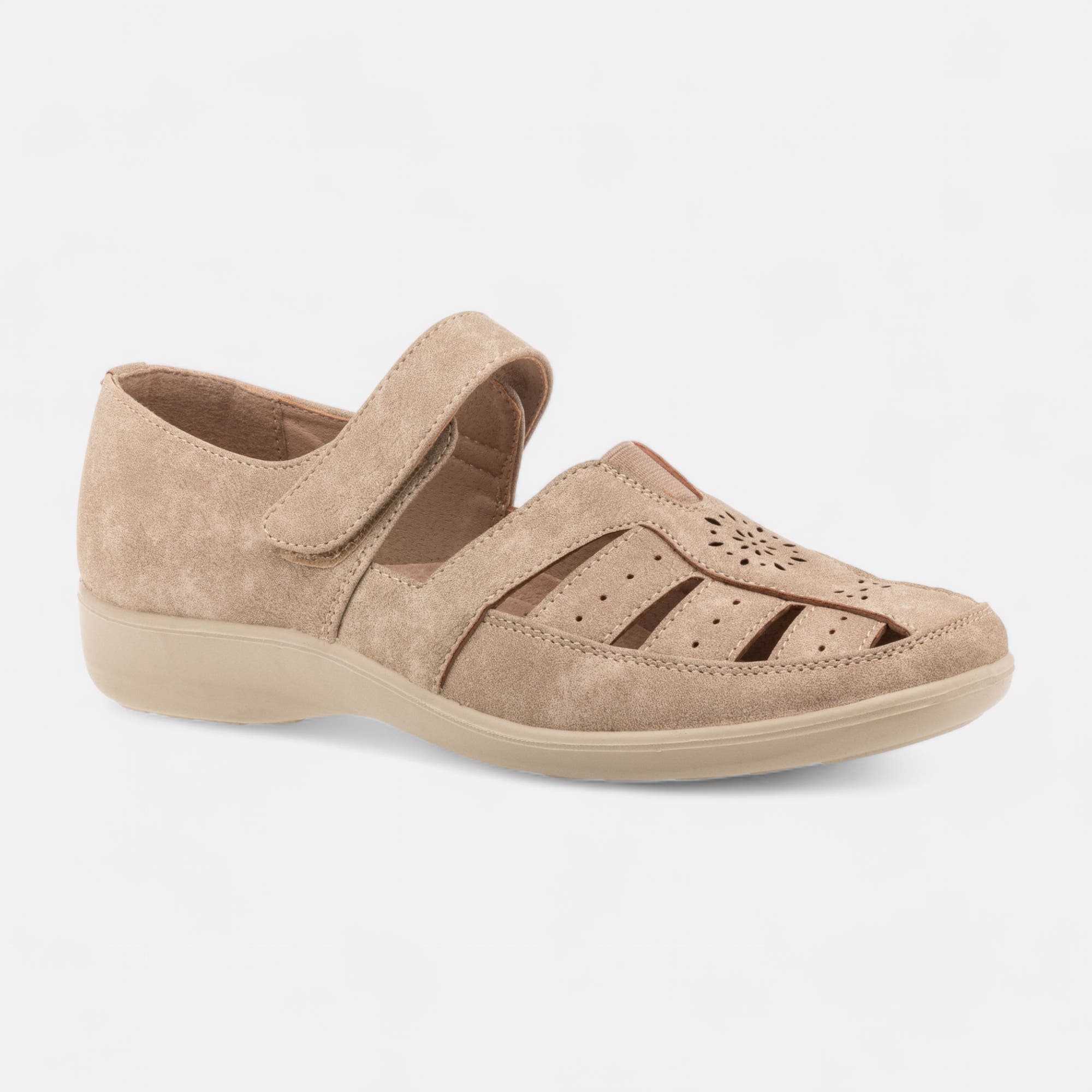 Mocassins pieds sensibles Femme beige