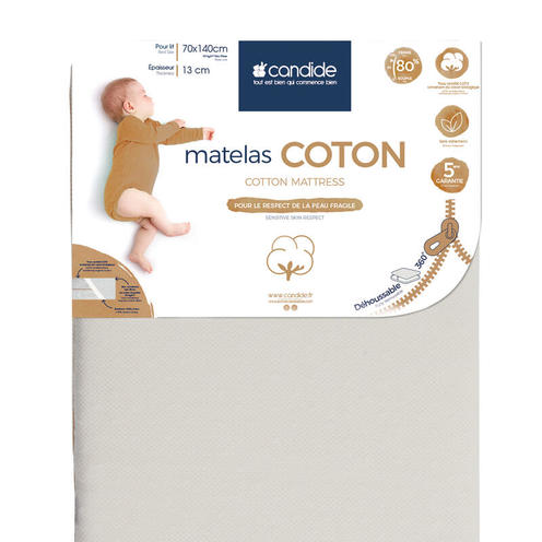 Matelas Coton écru 70x140 cm - CANDIDE