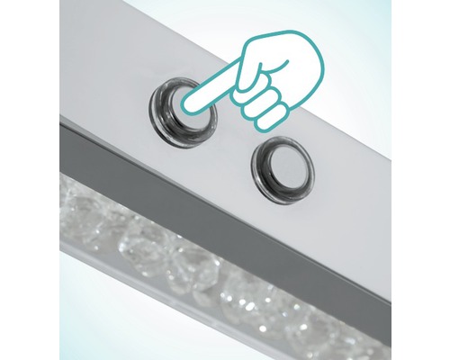 LED hanglamp, dimbaar, 32W, 2500 lm, 2750 KB, 100 cm, chroom