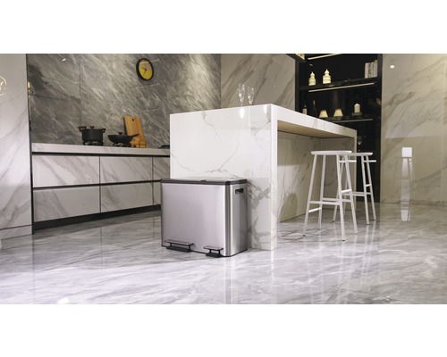 EKO pedaalemmer EKO Casa aantal vakken 3 2x 15 liter 1x 15 liter zilver