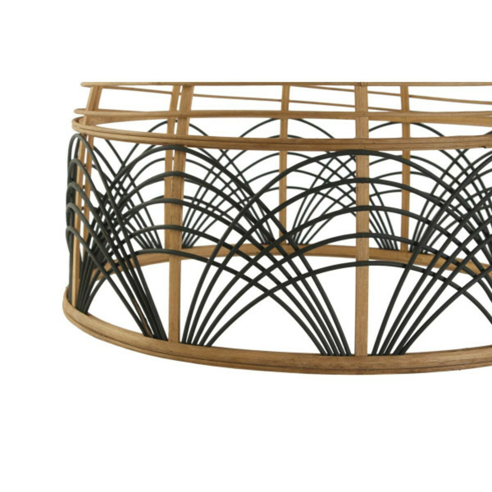 Suspension bicolore rotin 50 w (45 x 45 x 60 cm)
