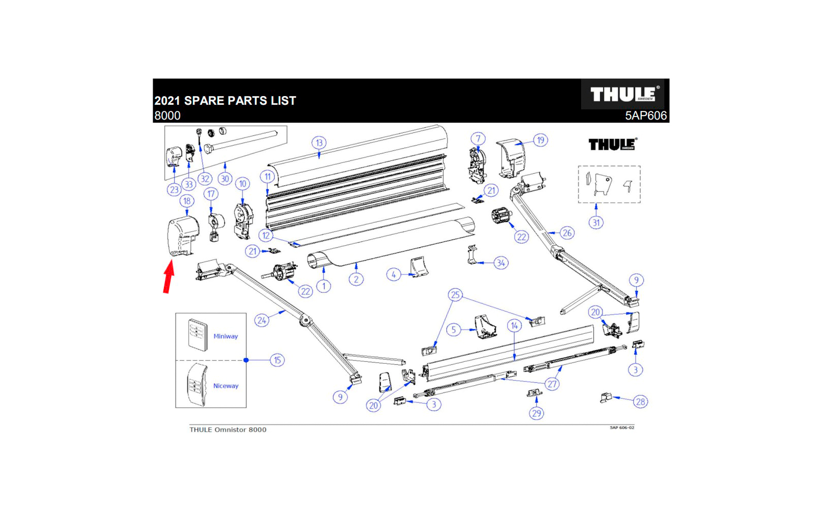 Thule Endkappe passend zu Omnistor 8000