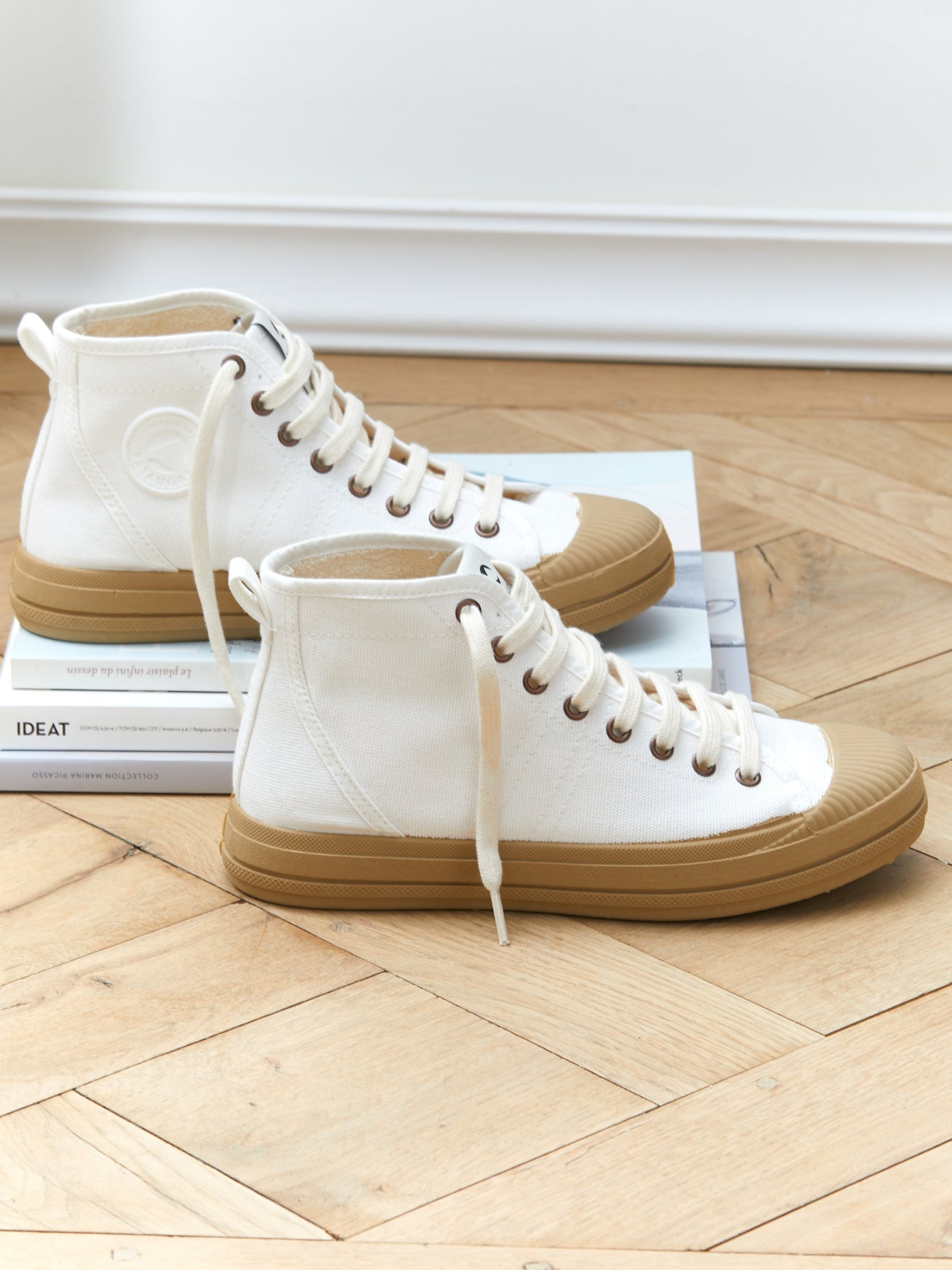 Baskets Etche Mid Pataugas en toile recyclée