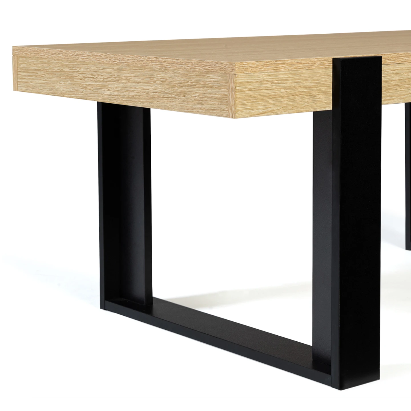 Table basse rectangulaire PHOENIX bois et noir
