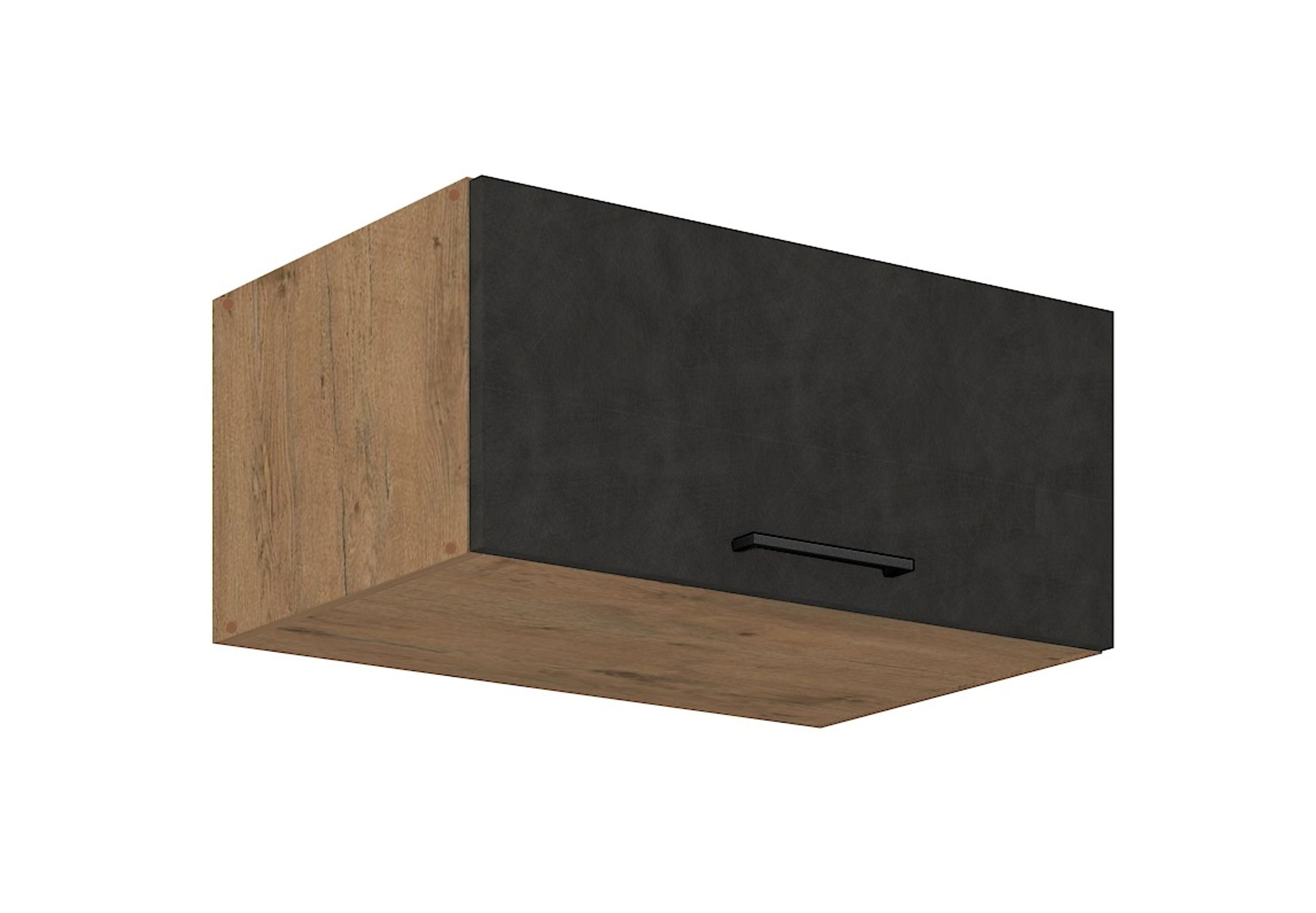 Vigo Aufsatzschrank Hochschrank 80 cm Eiche Lancelot Matera Grau Küchenzeile
