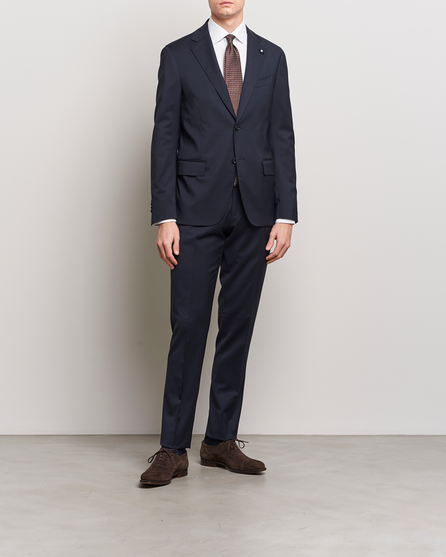 Lardini Wool Trousers Navy