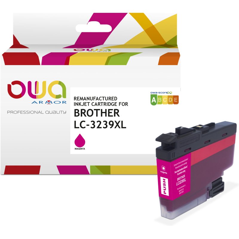 Cartouche d'encre remanufacturée OWA - haute capacité - Magenta - pour BROTHER LC-3239XLM