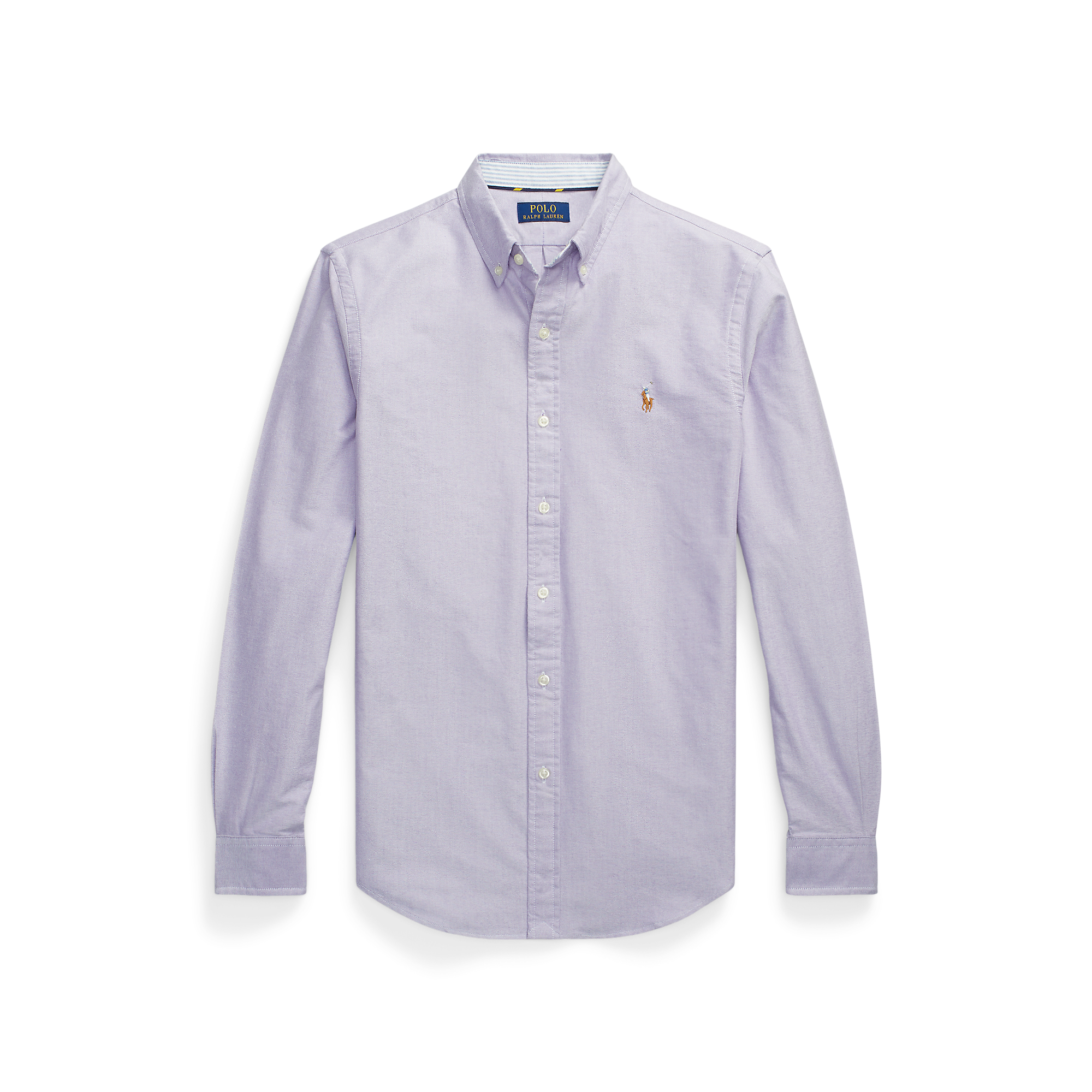 Chemise slim-fit col classique en coton | Violet
