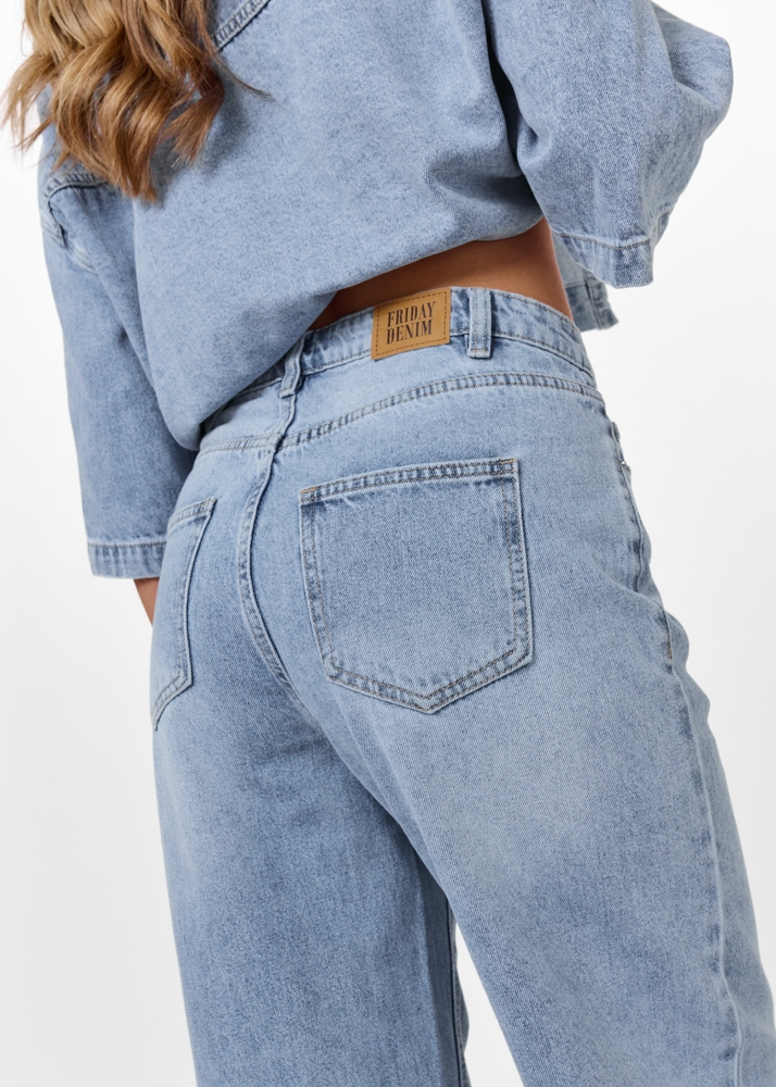 Loose fit jeans vintage blauw