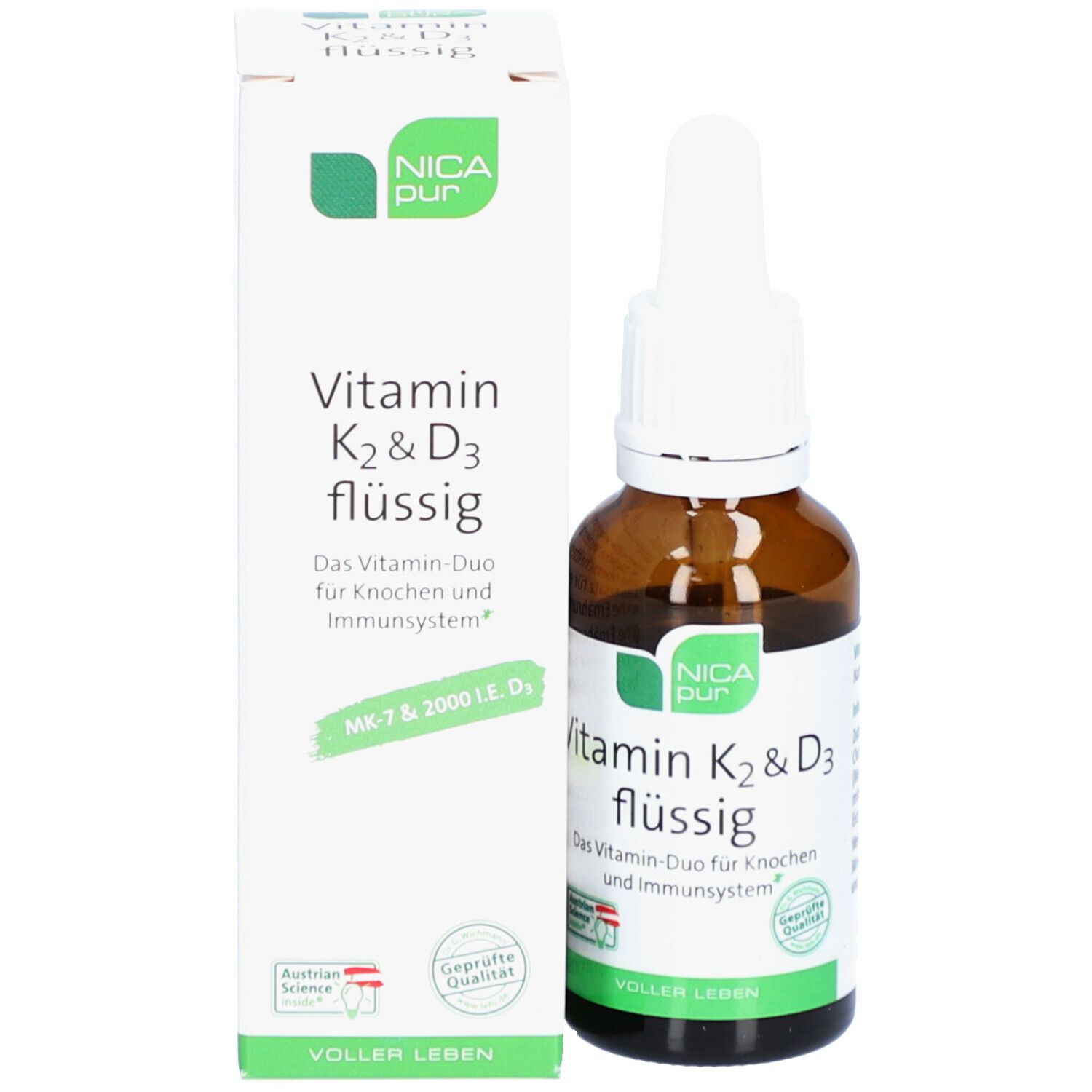NICApur Vitamin K2 & D3 flüssig