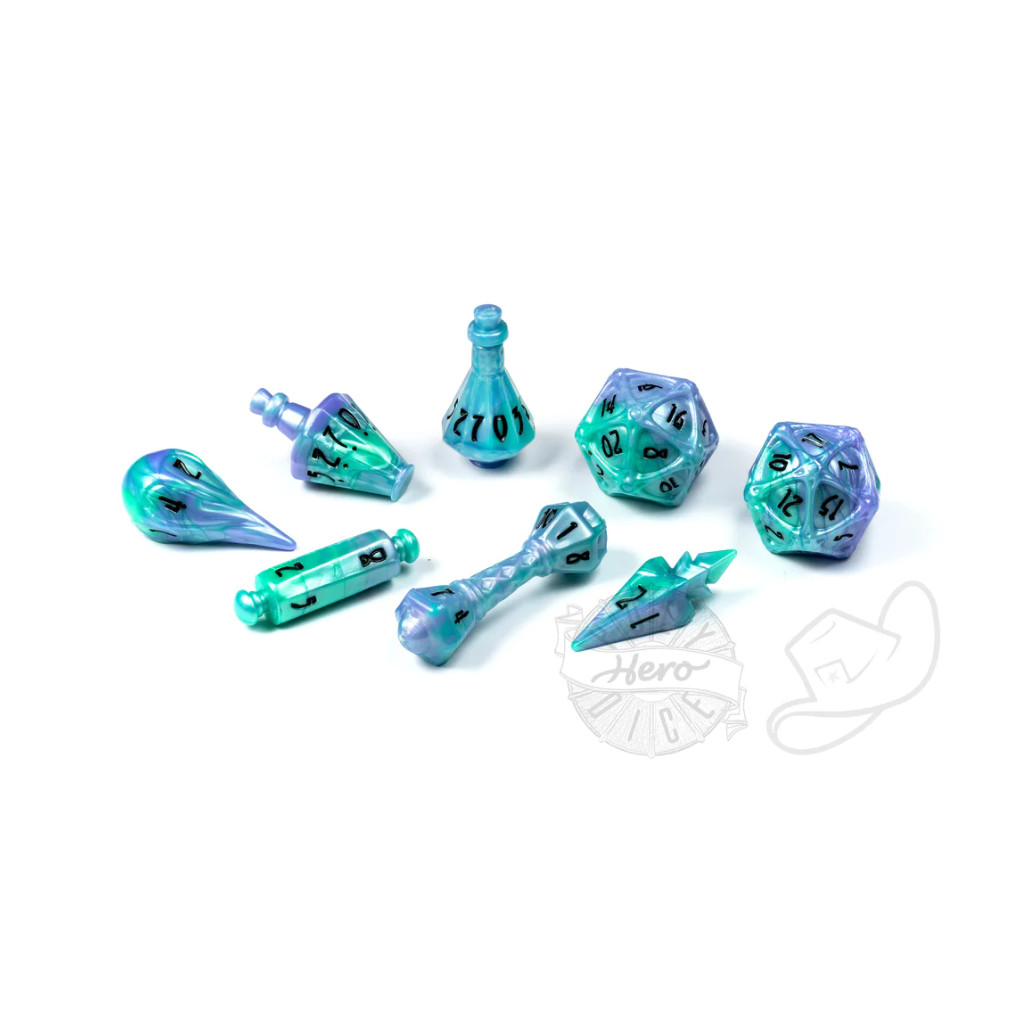 Set de 8 Dés JDR Polyhero Dice : Wizard