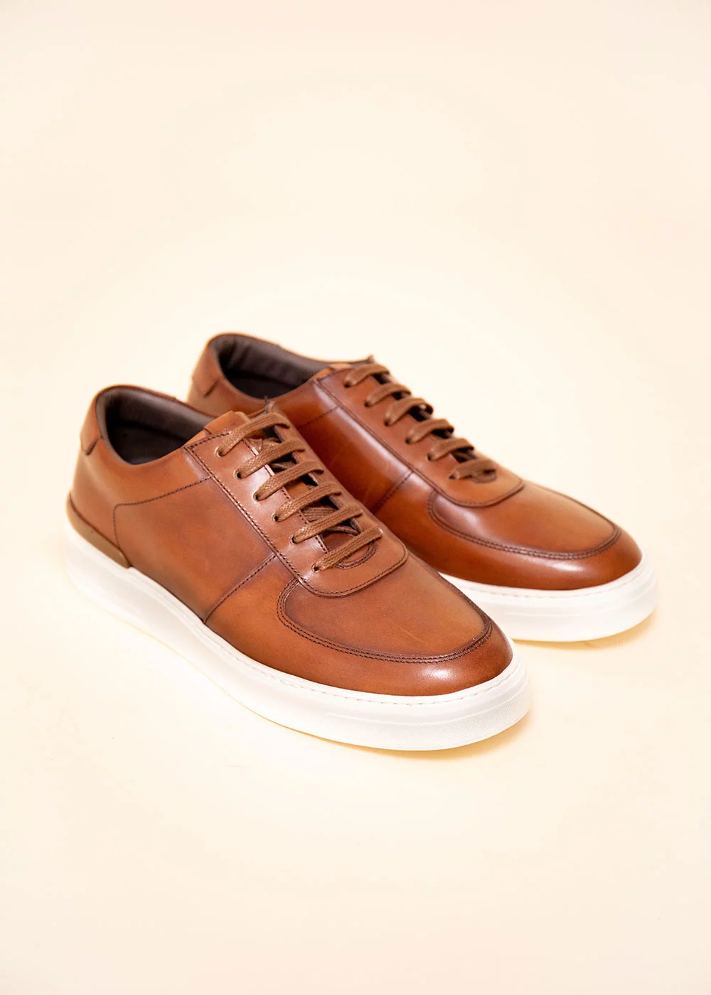 SNEAKERS SABATO CUIR MARRON