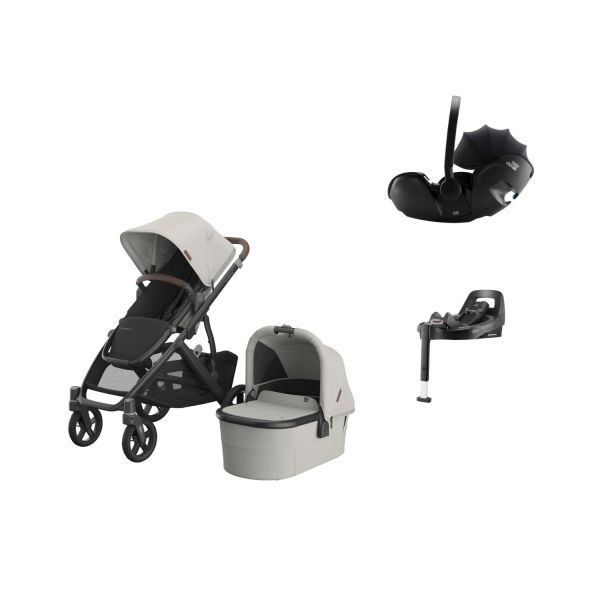 UPPAbaby VISTA V3 Kinderwagen 4-in-1 - Dillan | Britax Römer Baby-Safe Pro Autostoeltje | Britax Römer Vario Base 5Z