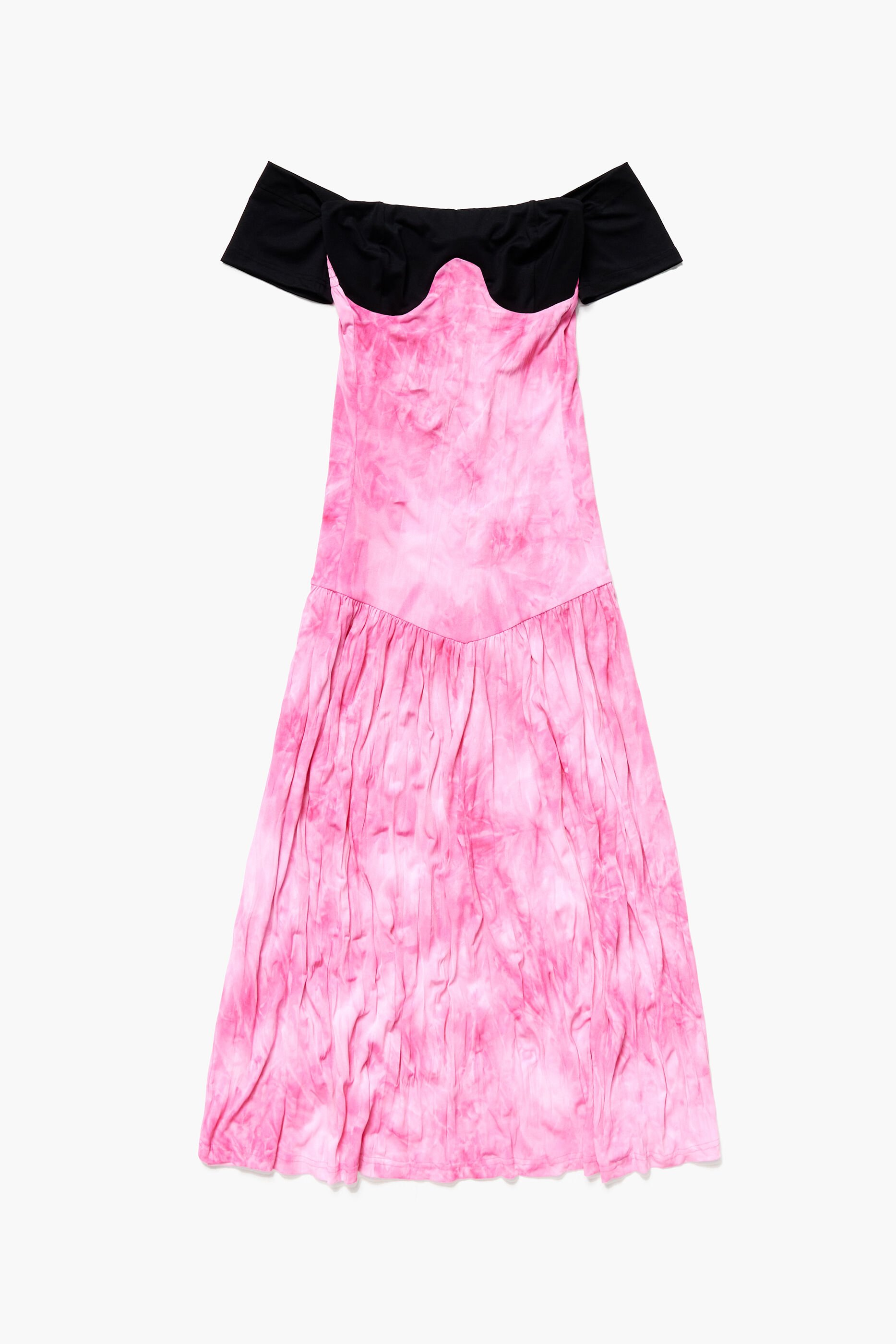 Vestido midi rosa fluido