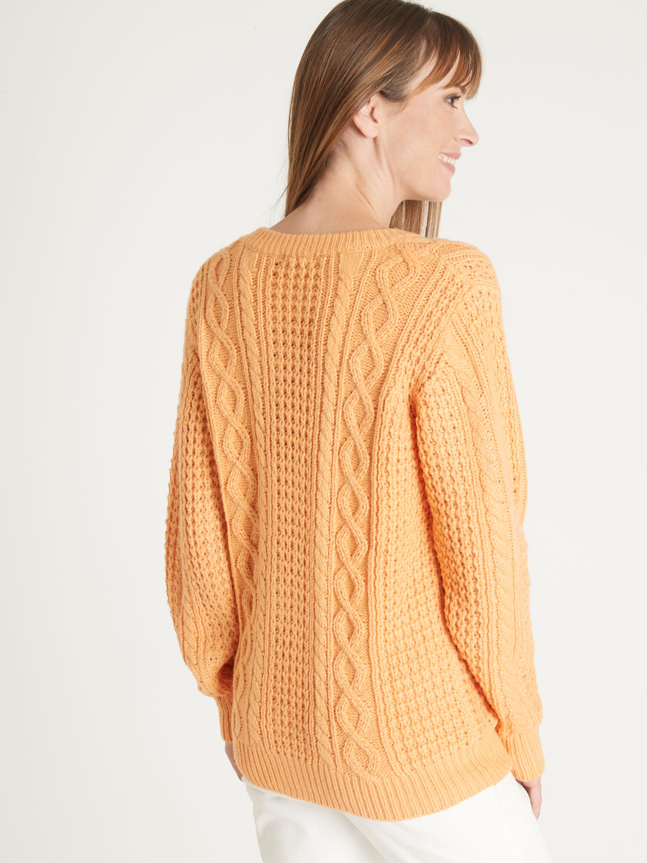 Cardigan torsadé col rond