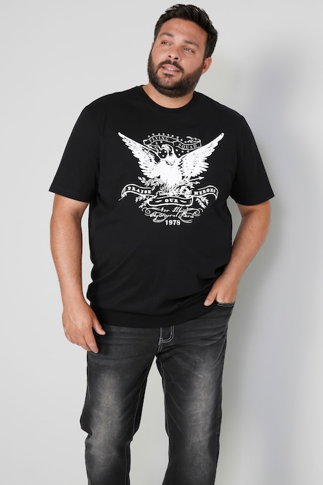 Boston Park T-Shirt, Halbarm, Bauchfit, Adler Print, bis 80/82