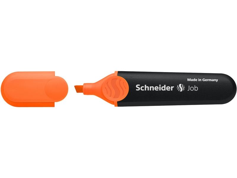 Schneider Textmarker Job Orange Leuchtmarker für Normal-, Kopier- und Faxpapier