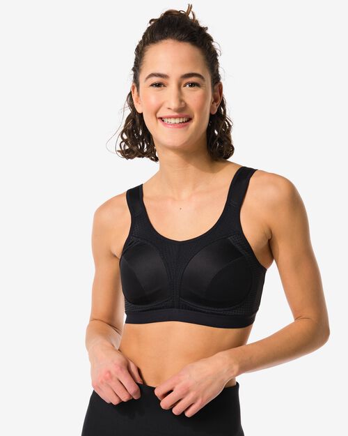 soutien-gorge de sport non préformé sans armatures - support élevé noir