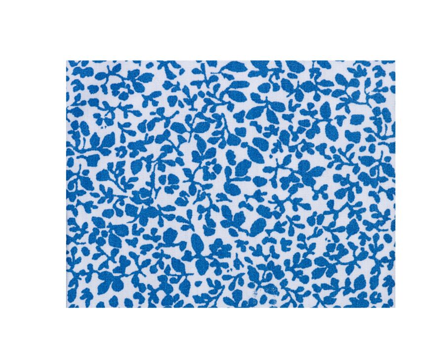 Chemise coton bleue imprimée fleurs blanches - FLAVIUS MC