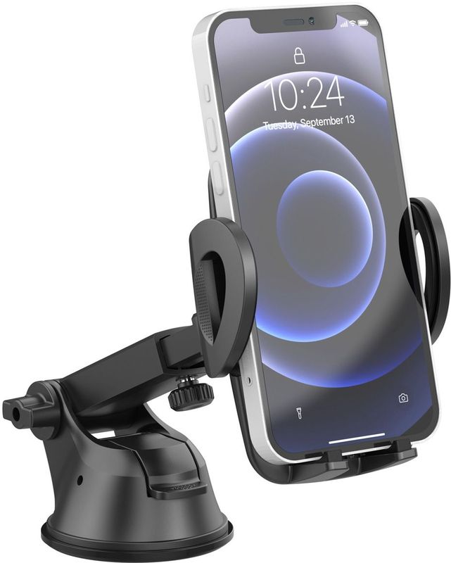 iMoshion - Telefoonhouder - Zwart - Verstelbaar - Universeel - Dashboard / Raam