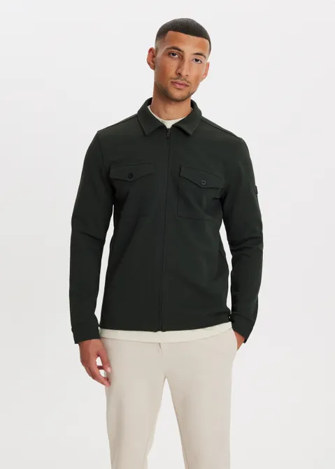 Overshirt met ritssluiting groen (GRN.G)