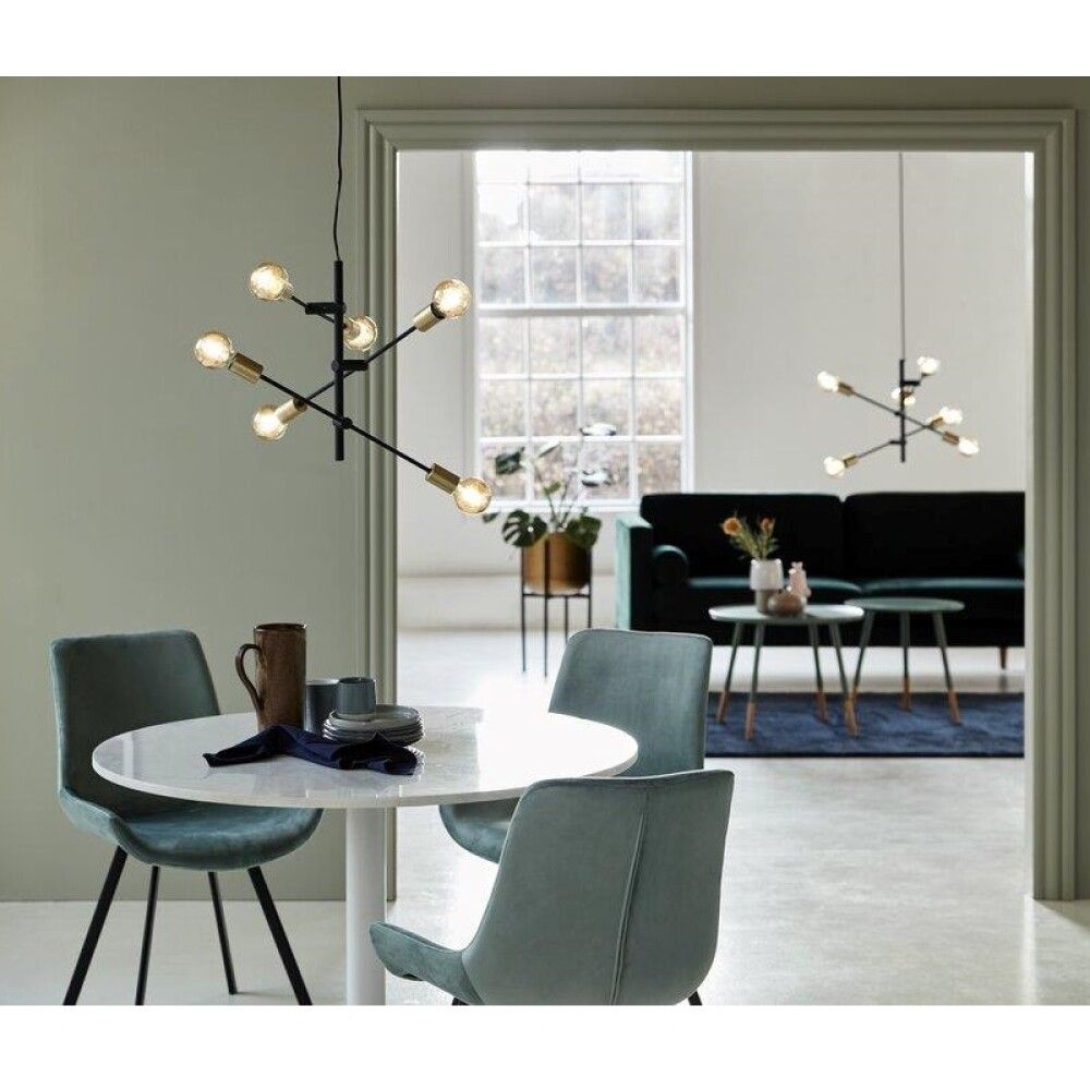 TAKLAMPE NORDLUX JOSEFINE SVART/MESSING