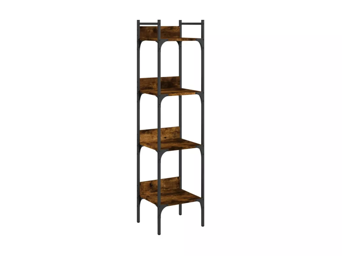 Bibliothèque à 4 niveaux chêne 35x30x138,5 cm bois d'ingénierie
