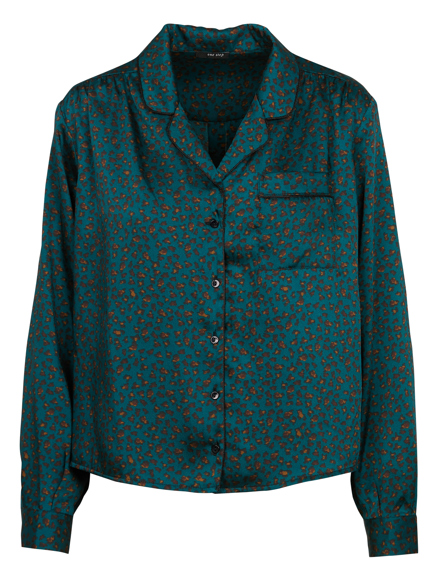 CHANEZ - Chemise fluide col tailleur satinée| Vert