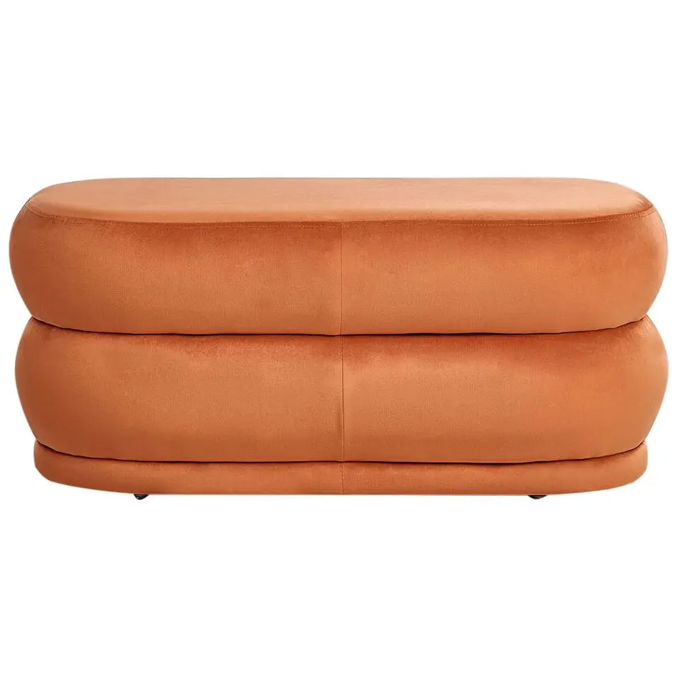 ELLENDALE - Bankje - Oranje - Fluweel