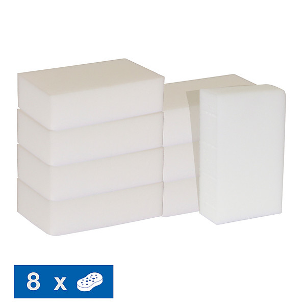 Éponges magiques efface-taches Miraclean Big Vileda 12 x 7,5 x 3,9 cm, lot de 8