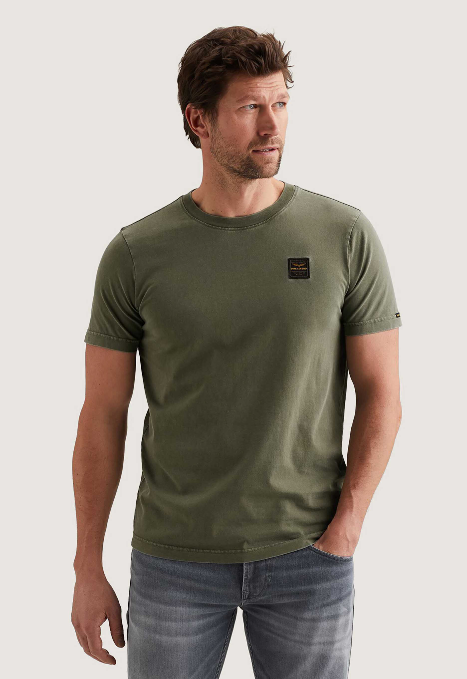PME Legend Garment-Dye Badge T-shirt
