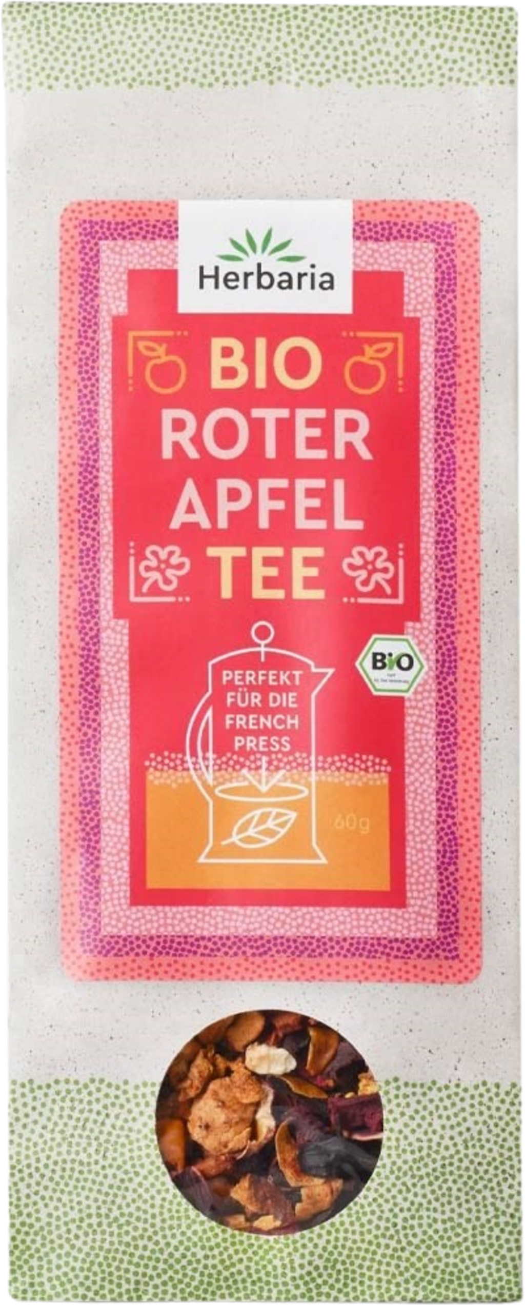 Herbaria  Bio French Press Tee Roter Apfel, 60 g