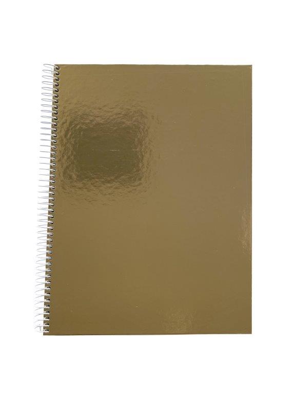 Caderno Espiral A4 P 100F 70G Dourado Foiled