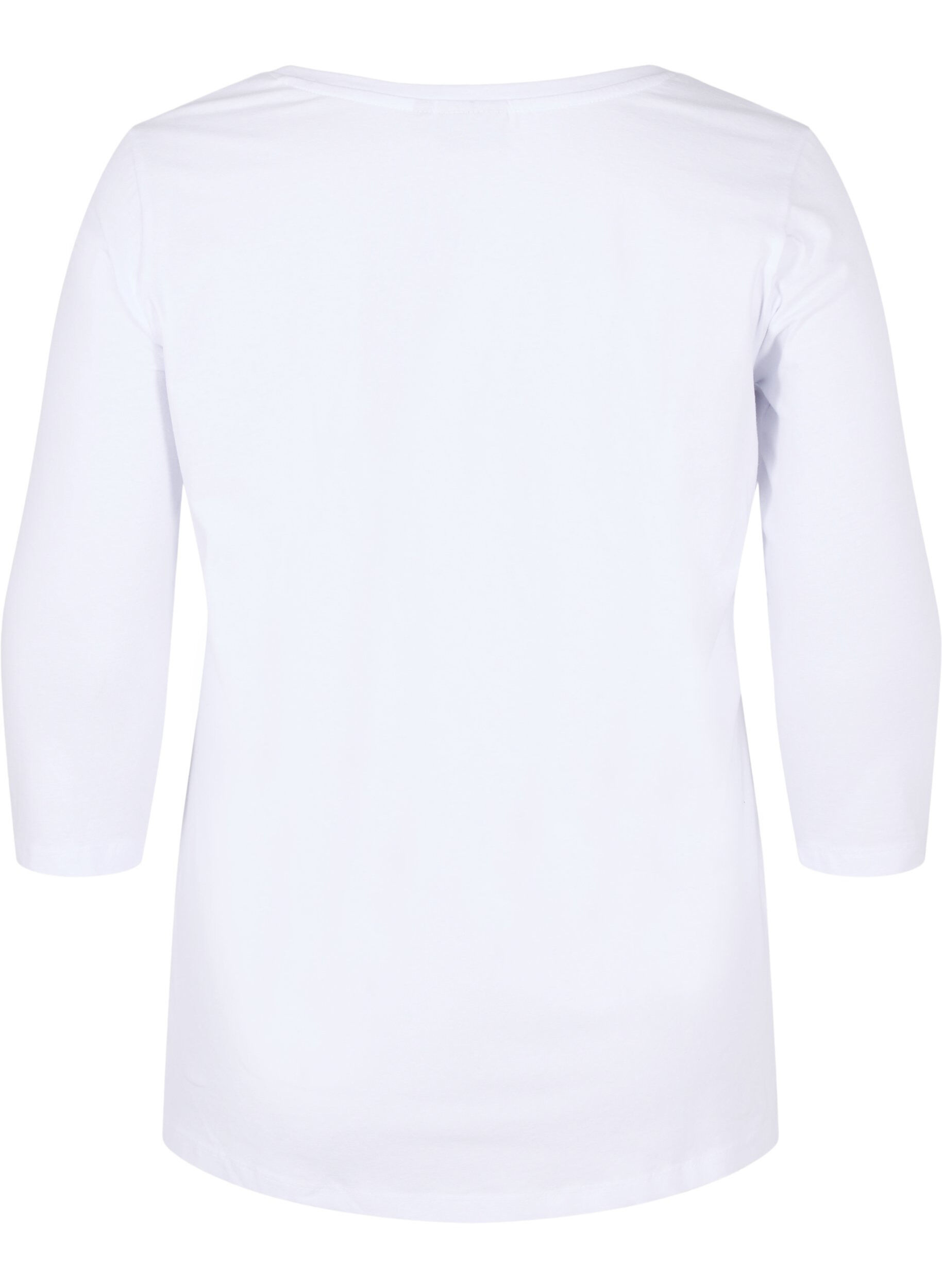 Basis t-shirt med 3/4 ærmer