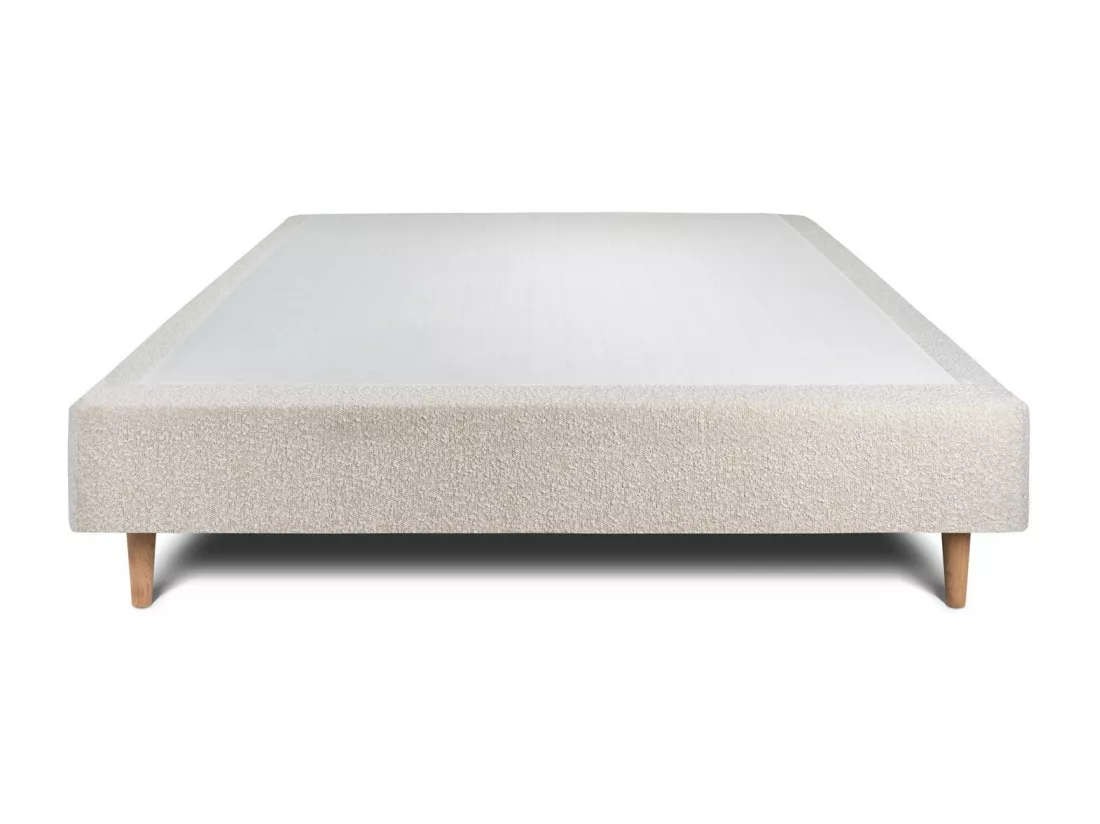 Sommier Tapissier Bouclette Beige 160x200 H35cm