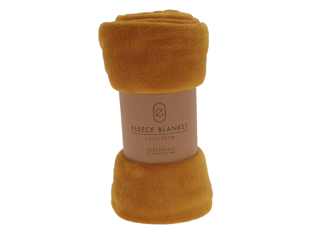 150 x 125 cm fleece deken - Yellow