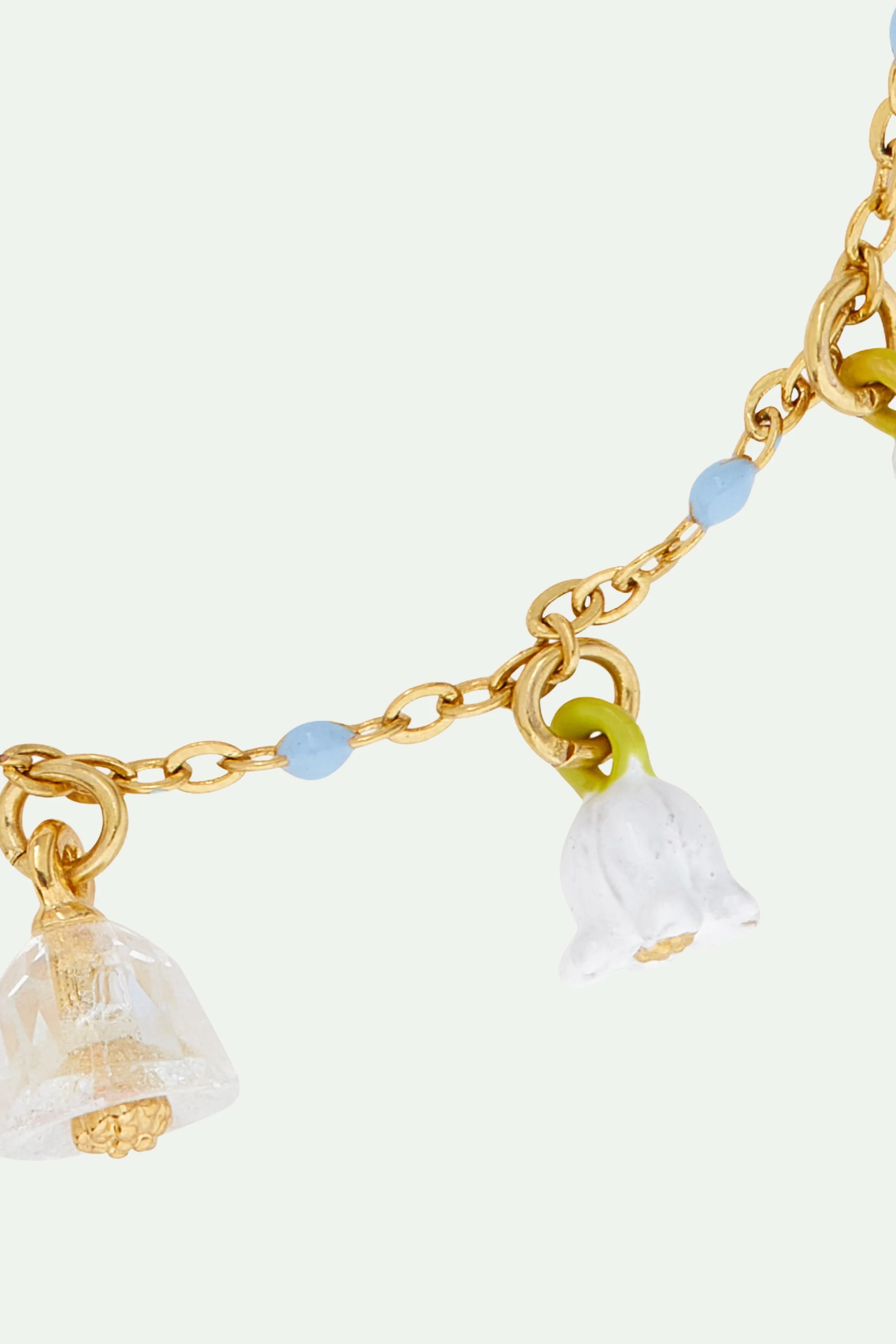 Bracelet fin brins de muguet | Blanc