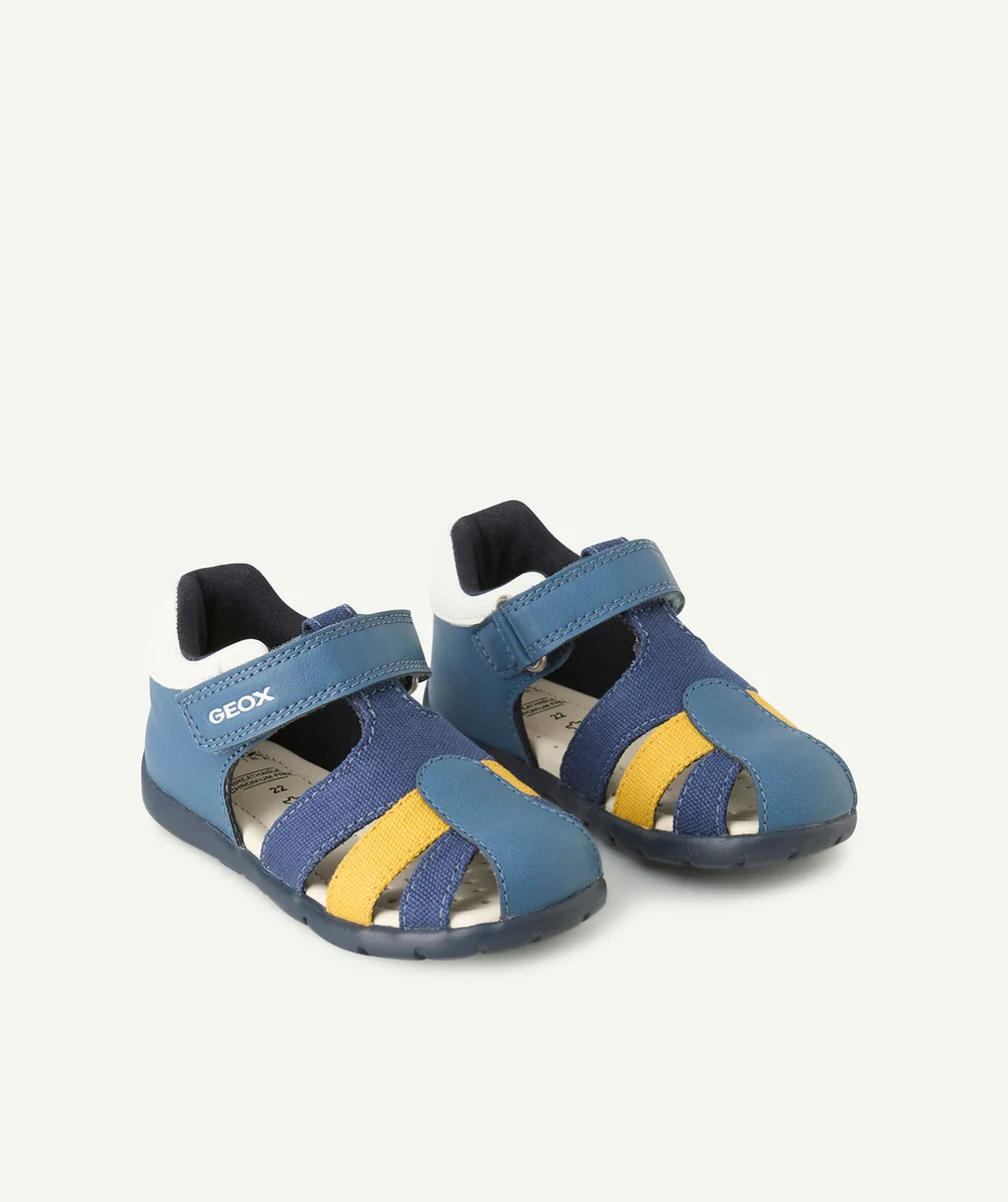 GEOXsandales fermées bébé garçon elthan jaune et bleu à scratch