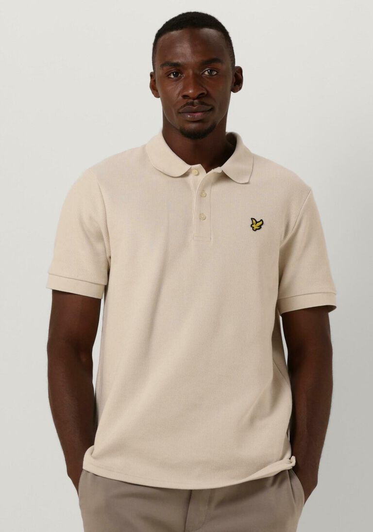 LYLE & SCOTT beige lyle & scott polo cuffed polo