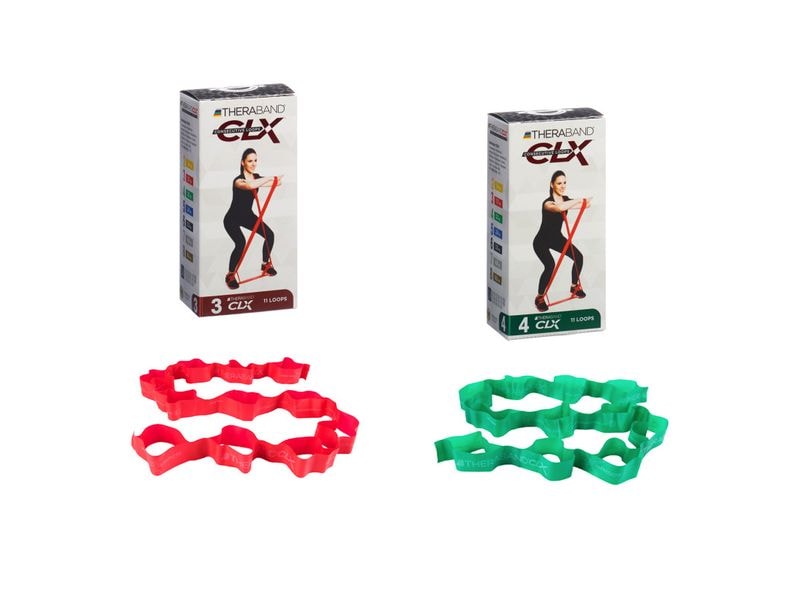 Thera-Band Fitnessband CLX 2er Set, Leicht Übungsband
