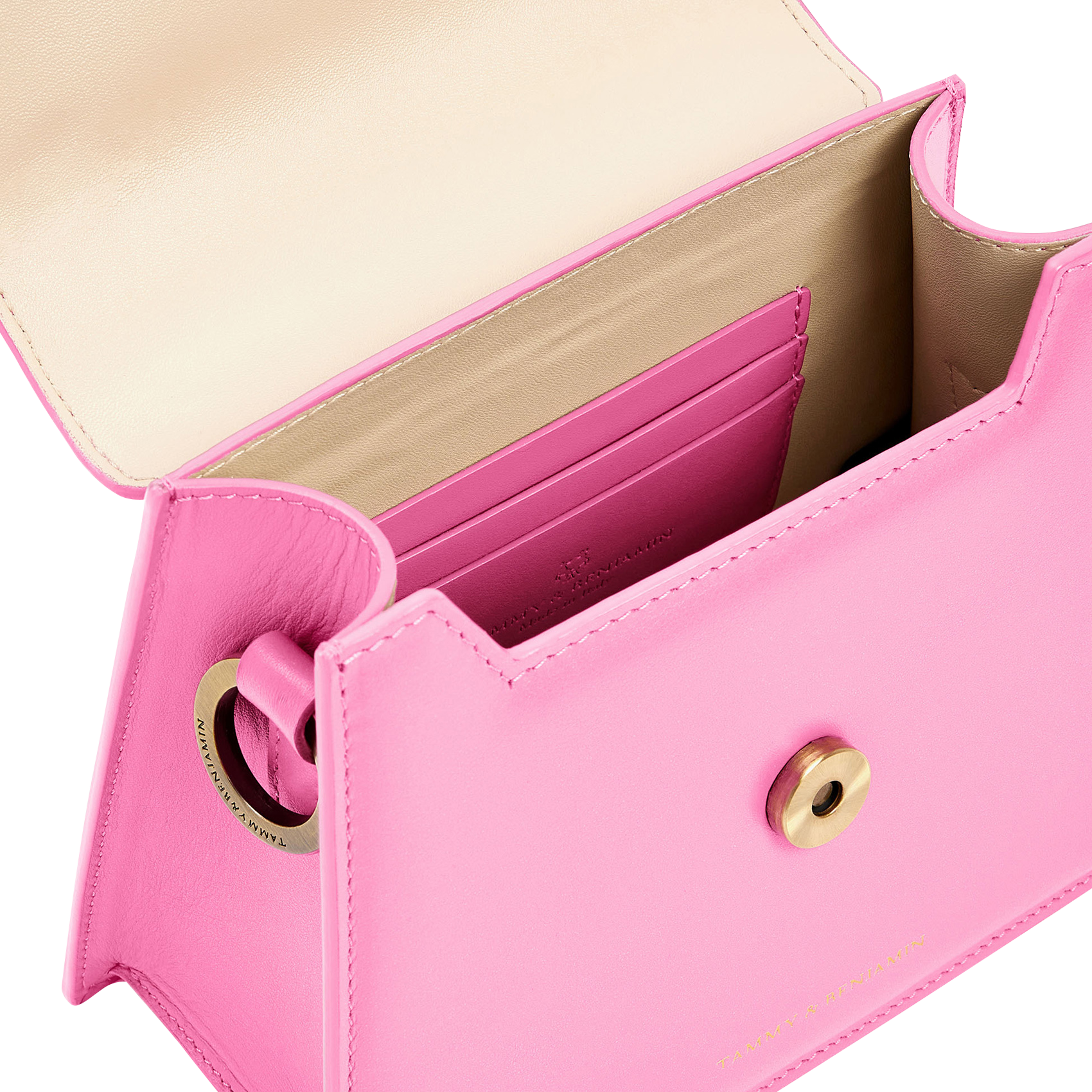 GABRIELLE - Sac bandoulière en cuir de vachette| Rose