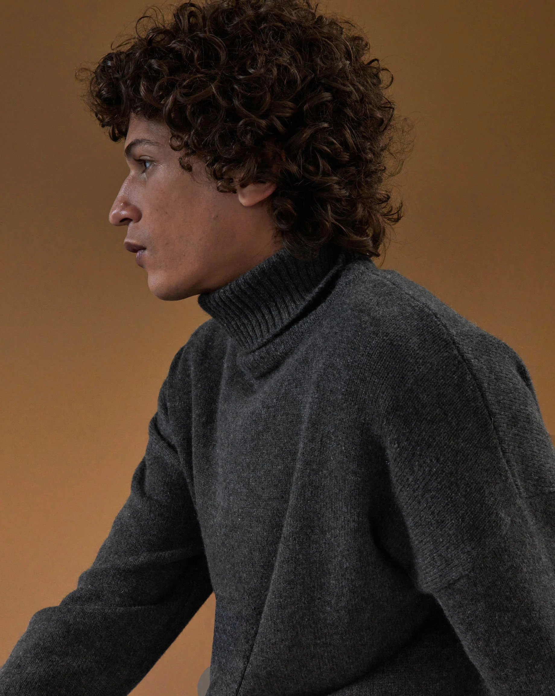 Pull col roulé en cachemire | Gris