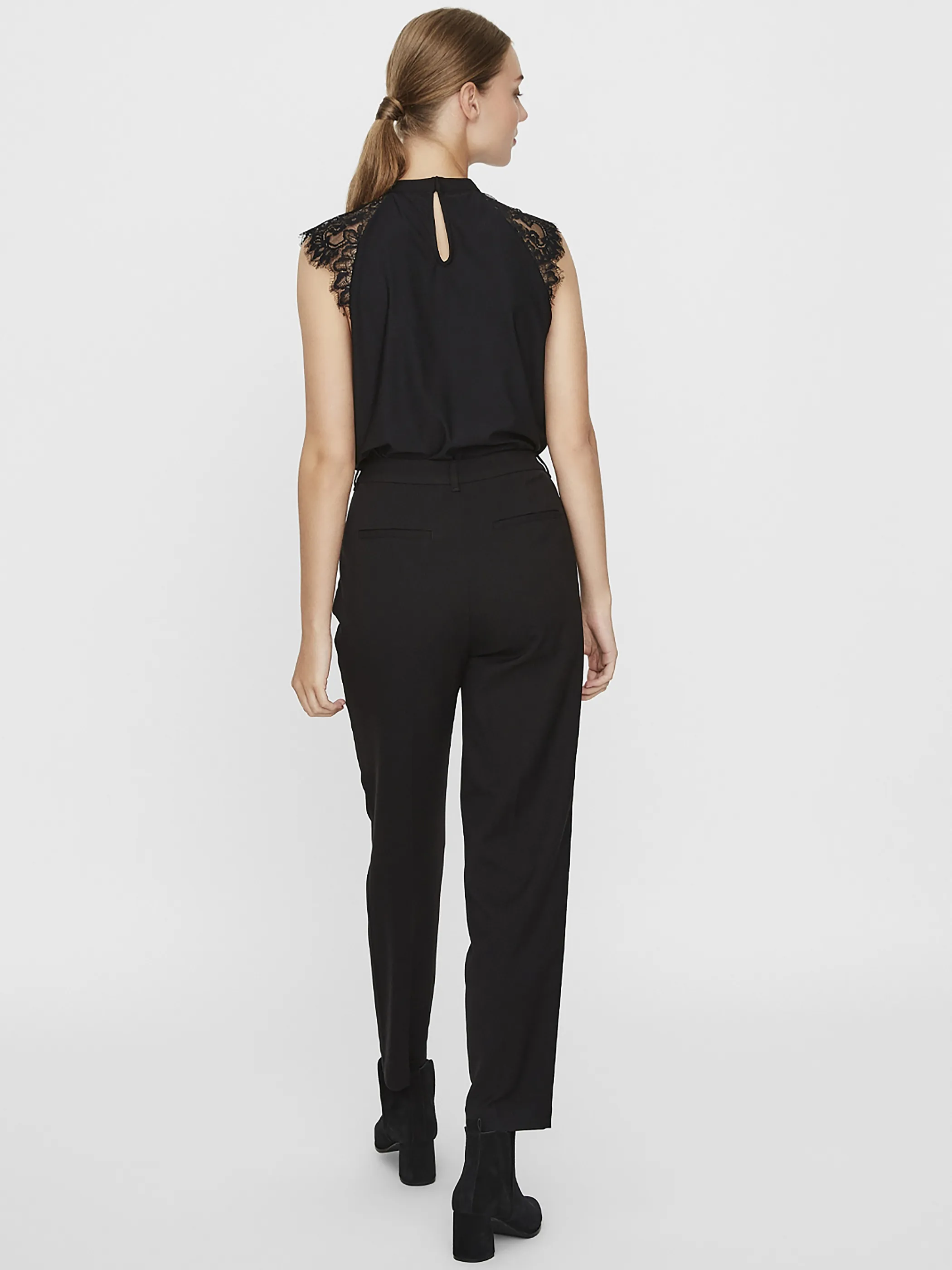 Vero Moda VMMILLA SL LACE TEE G Spitzentop