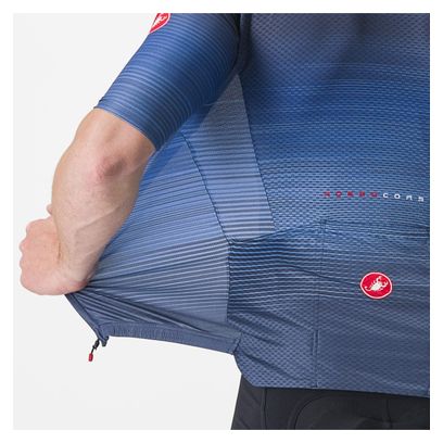 Maillot Manches Courtes Castelli Aero Race 6.0 Bleu