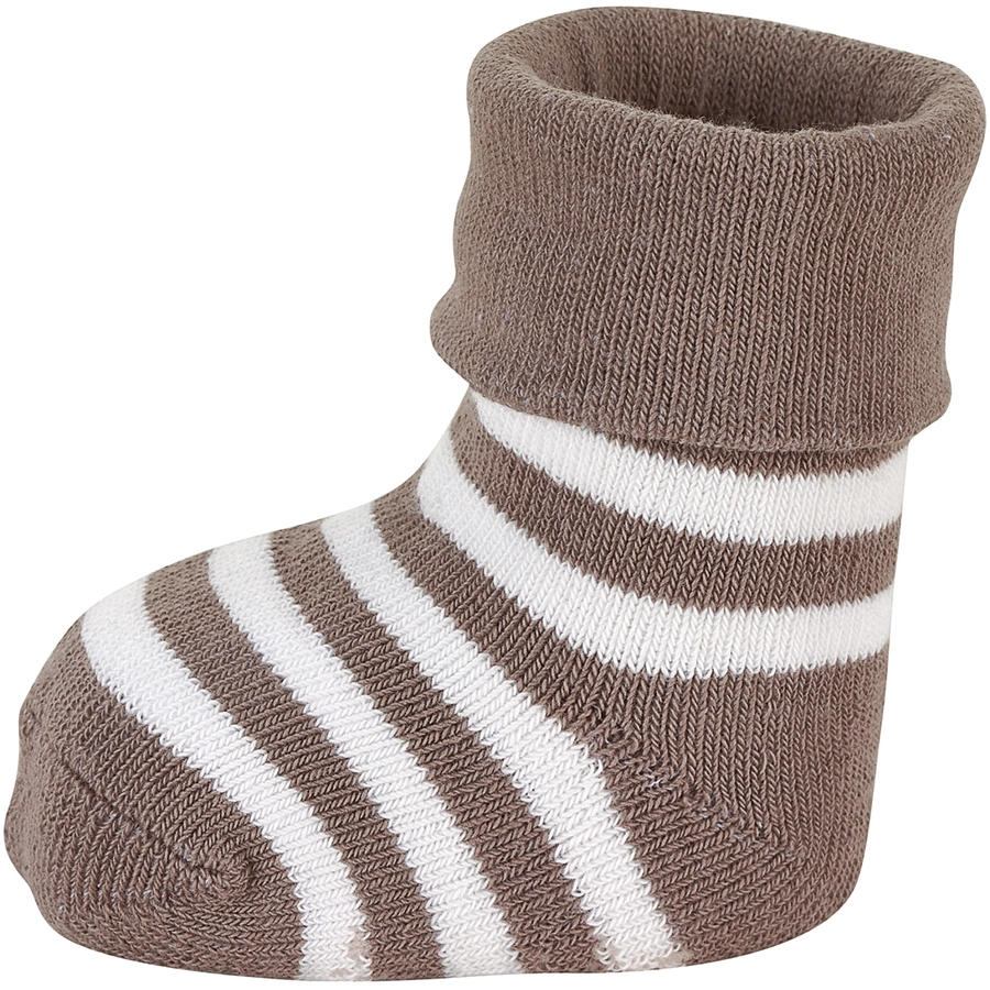 Sterntaler GOTS Baby-Söckchen Ringel, 3er-Pack braun
