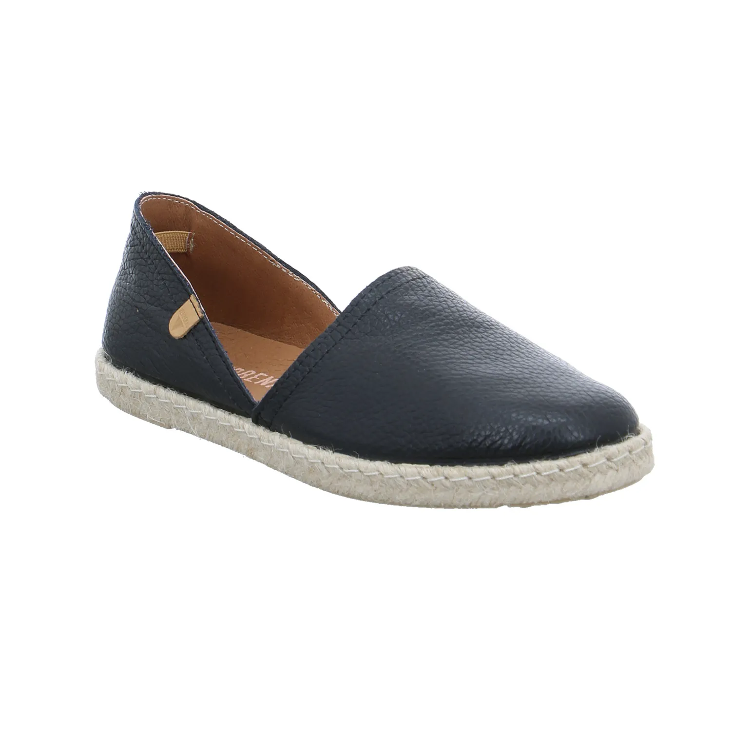 VERBENAS Espadrille Schwarz Leder