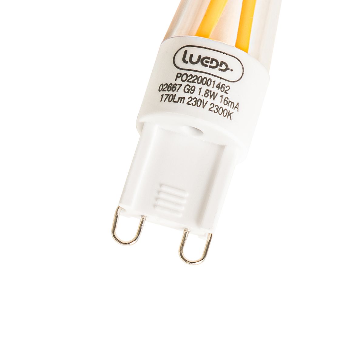 G9 LED filament lamp 1,8W 170 lm 2300K