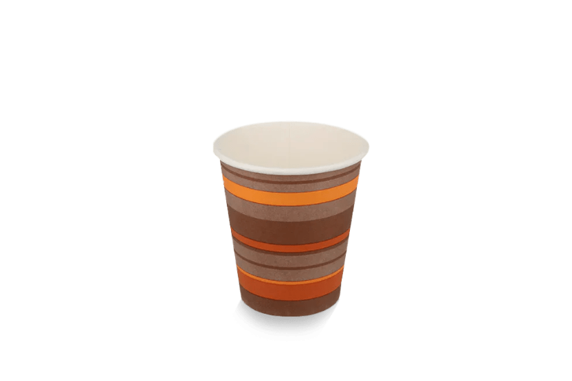 Kartonnen koffiebeker 120cc 4oz Ø63mm gestreept