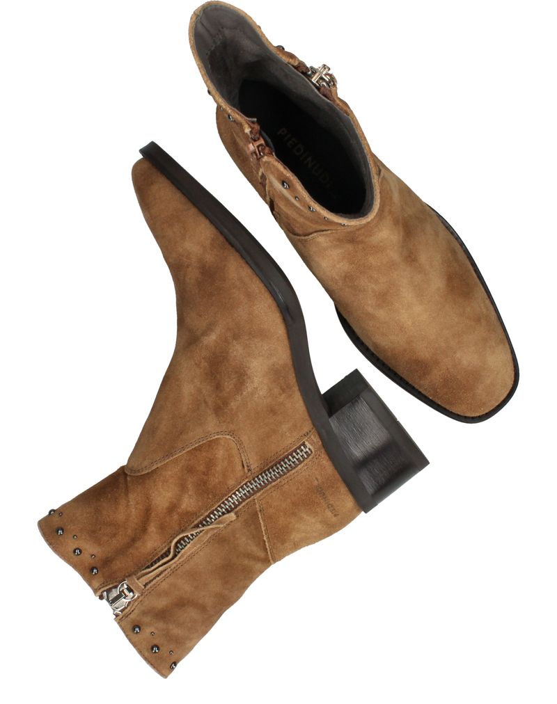 Piedi Nudi Enkellaarsjes Cognac Dames