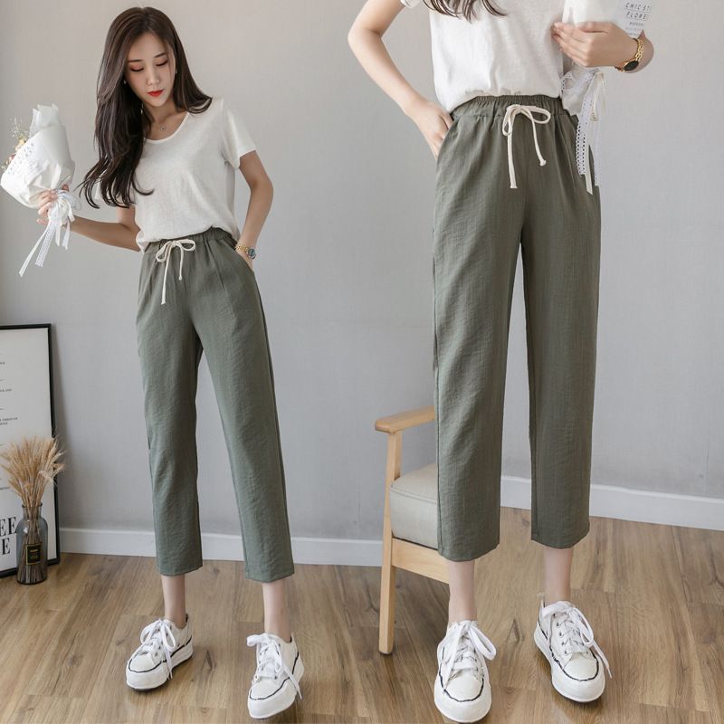 Happo - Broek met trekkoordtaille en taps toelopende pijpen
